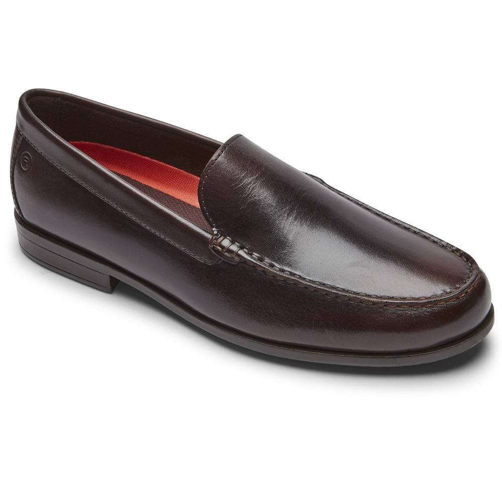 Rockport Mens Slip-On Dark Brown - Classic Lite 2 Venetian - UK 679-BMOEGT